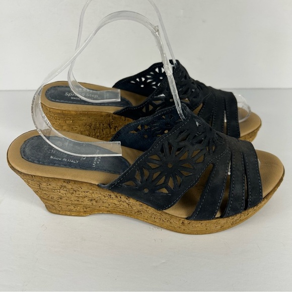 Spring step Women's Black Slip-On Sandals 40 - Picture 6 of 9